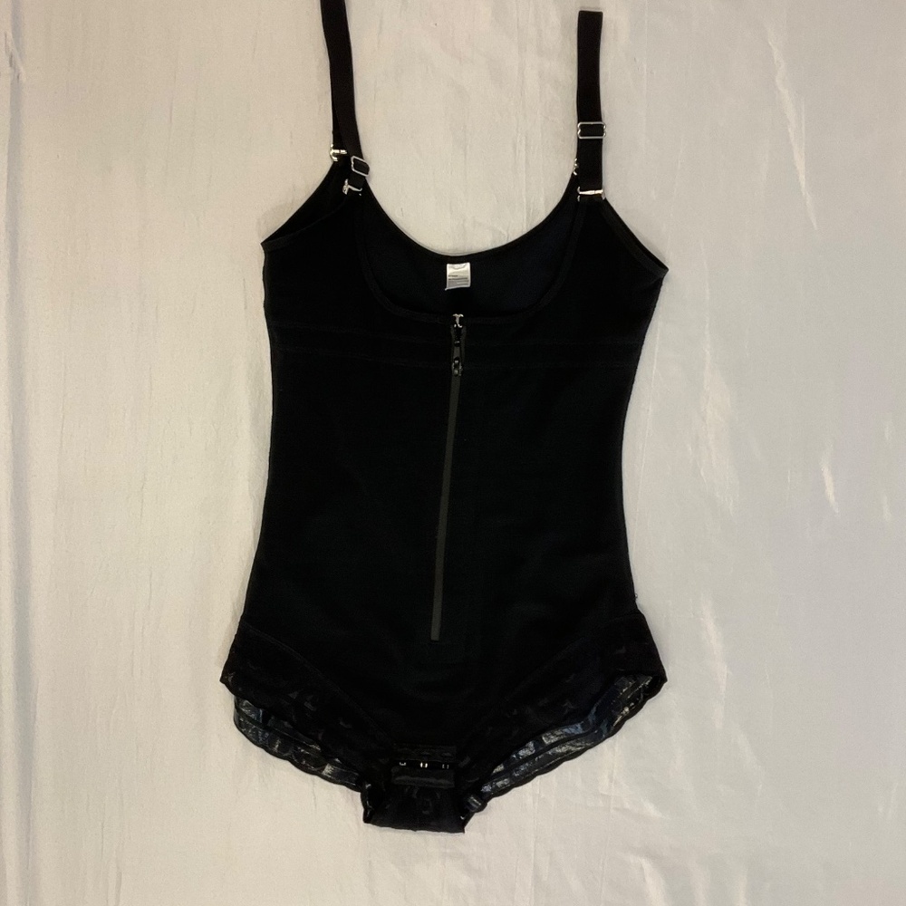 Fajas Post Op Full Body Shaper Black Compression Bodysuit Size Medium